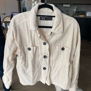 Zara Shacket - Corduroy, Ivory